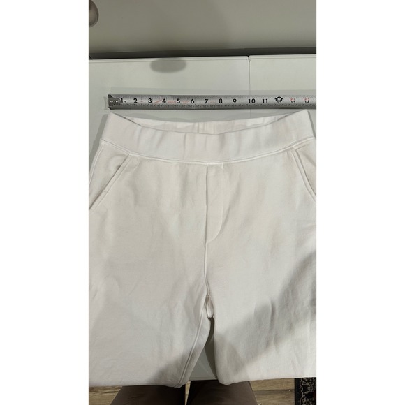 Frank Eileen White Sweatpants Joggers Lounge Pants Relaxed Fit Size M - Picture 6 of 9